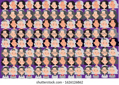 funny hearts seamless vector pattern