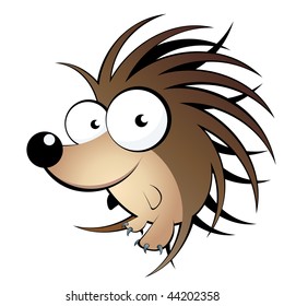 funny hedgehog cartoon