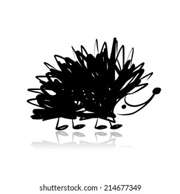 Funny hedgehog, sketch for your design