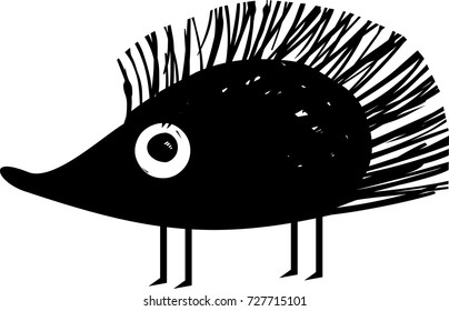 Funny hedgehog vector illustration
