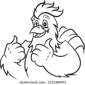 Funny Hen illustration vector any design 