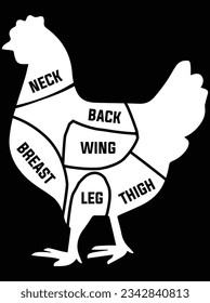Funny hen vector art design, eps file. design file for t-shirt. SVG, EPS cuttable design file