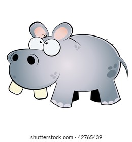 funny hippo cartoon