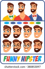 funny hipster color big set