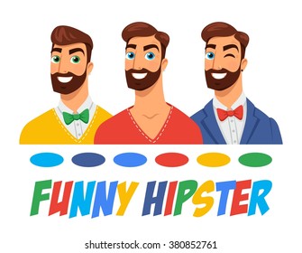 funny hipster color set