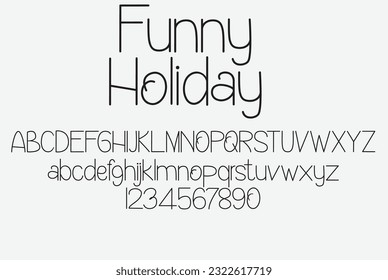 Funny Holiday is nalphabet display font