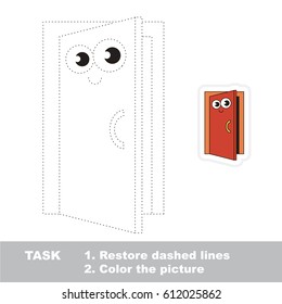 Funny Home Door. Dot to dot educational game for kids.