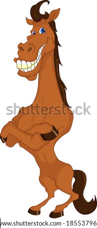 Funny Horse Cartoon Stock Vector (Royalty Free) 185537966 - Shutterstock