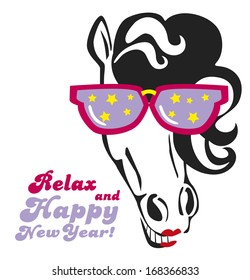 Funny Horse with Sunshades