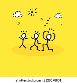 Funny Human Action Poses Postures Stick Figure