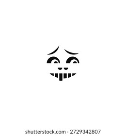 Divertido y humorístico diseño de logotipo de la cara.