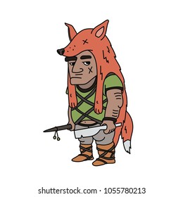 Funny hunter. Vector isolated