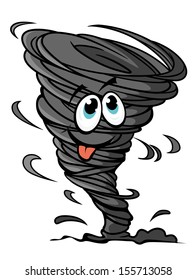 Funny hurricane in cartoon style for mascot or weather design. Jpeg (bitmap) version also available in gallery