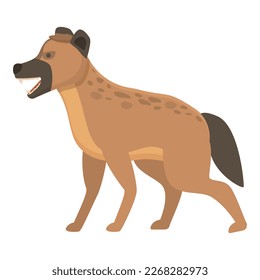 Funny hyena icon cartoon vector. Animal cute. Wild nature