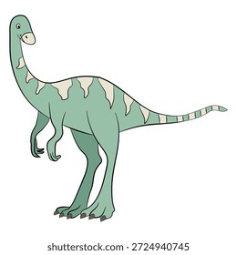 Divertido dinosaurio hypacrosaurus sobre un fondo blanco