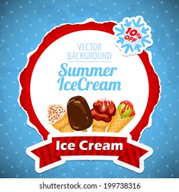 Funny ice cream background