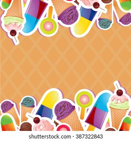 Funny ice cream background
