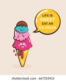 funny ice cream characters