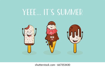 funny ice cream characters