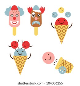 funny ice cream circus set