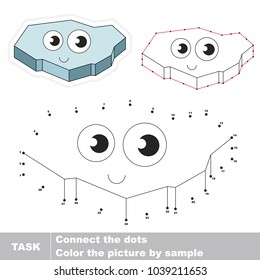 Funny Ice Floe. Dot to dot educational game for kids.