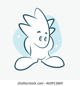Funny Icicle Character Vector Illustration