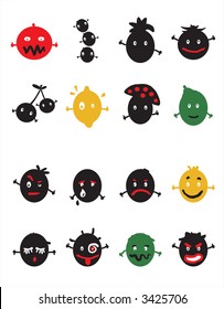 funny icon set - food and faces - others : http://www.shutterstock.com/lightboxes.mhtml?lightbox_id=860140