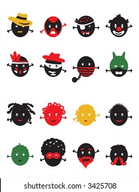 funny icon set - heroes and faces - others : http://www.shutterstock.com/lightboxes.mhtml?lightbox_id=860140