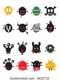 funny icon set - monsters and Halloween - others : http://www.shutterstock.com/lightboxes.mhtml?lightbox_id=860140