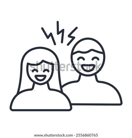 Funny icon. vector.Editable stroke.linear style sign for use web design,logo.Symbol illustration.
