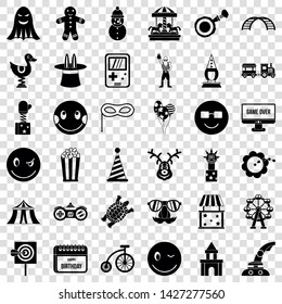 Funny icons set. Simple style of 36 funny vector icons for web for any design