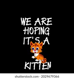 funny iim pregnant design hoping its a kitten bandana design vector illustration for use in design and print wall art poster canvas