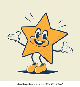 funny illustration of a cartoon star