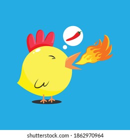 funny illustration of chicken, cute chicken vector