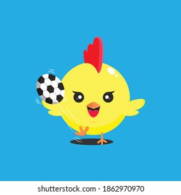 funny illustration of chicken, cute chicken vector
