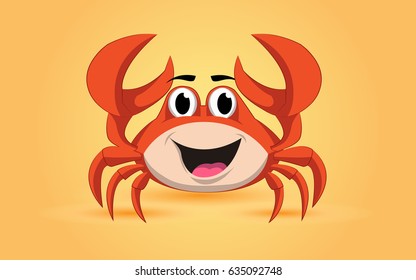Funny illustration of crab