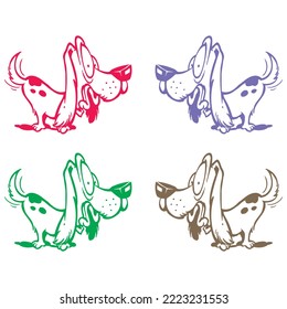 Graciosa Ilustración De Un Perro. Ilustración del vector del perro
