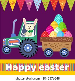 Funny illustration for easter. Ideal for greeting cards, wallpapers, gift paper, cobwebs, textiles, backgrounds