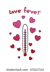 Funny illustration on the theme of Valentine's Day. For stickers, prints on clothes or bag etc.
