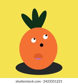 funny illustration of a scared bow on a bright background