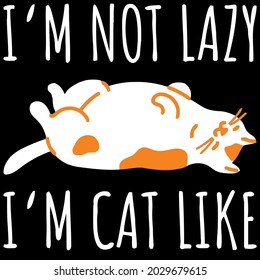 funny im not lazy im cat like pet tired kitty duffle bag ( design vector illustration for use in design and print wall art poster canvas