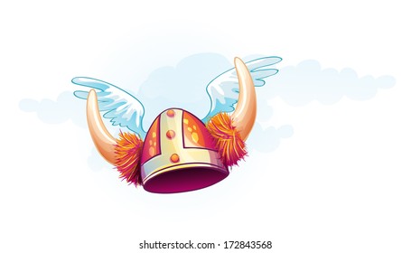 Funny image of a viking helmet