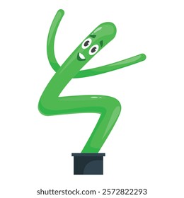 Funny inflatable tube man dancing in the wind, perfect for advertising a sale or special event