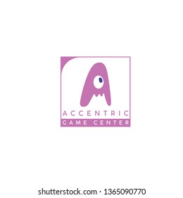 Funny Initial Letter A Logo For Gaming
