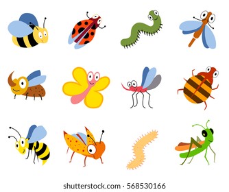 虫 イラスト かわいい Stock Illustrations Images Vectors Shutterstock