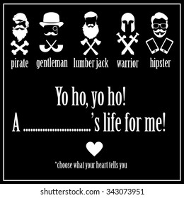 Funny, inspirational meme about beard and types of man.