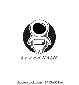 
Funny and interesting little astronaut logo