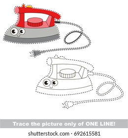 Funny Iron. Dot to dot educational game for kids.