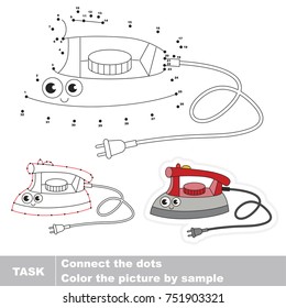 Funny Iron. Dot to dot educational game for kids.