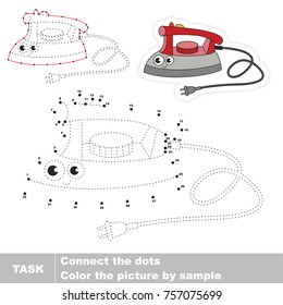 Funny Iron. Dot to dot educational game for kids.